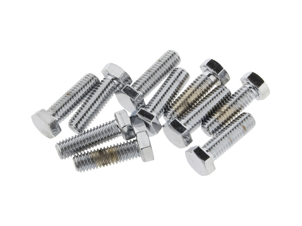Colony Machine 3/8-16 x 1-1/4in. UNC Hex Head Bolts – Chrome. Pack 10.
