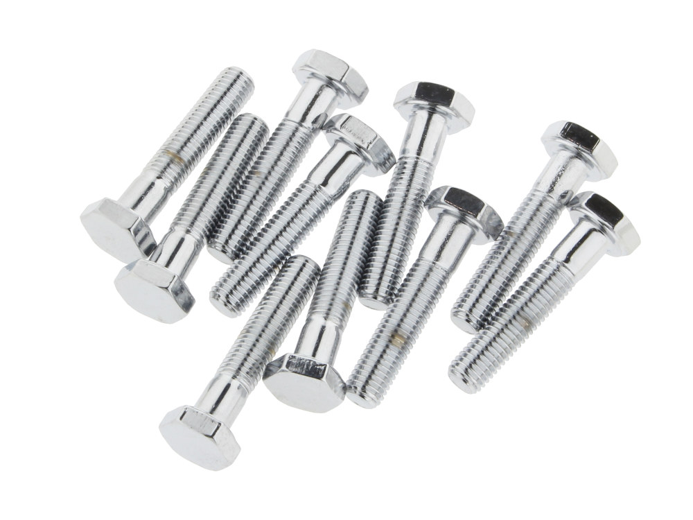 Colony Machine 1/4-28 x 1-1/4in. UNF Hex Head Bolts – Chrome. Pack 10.