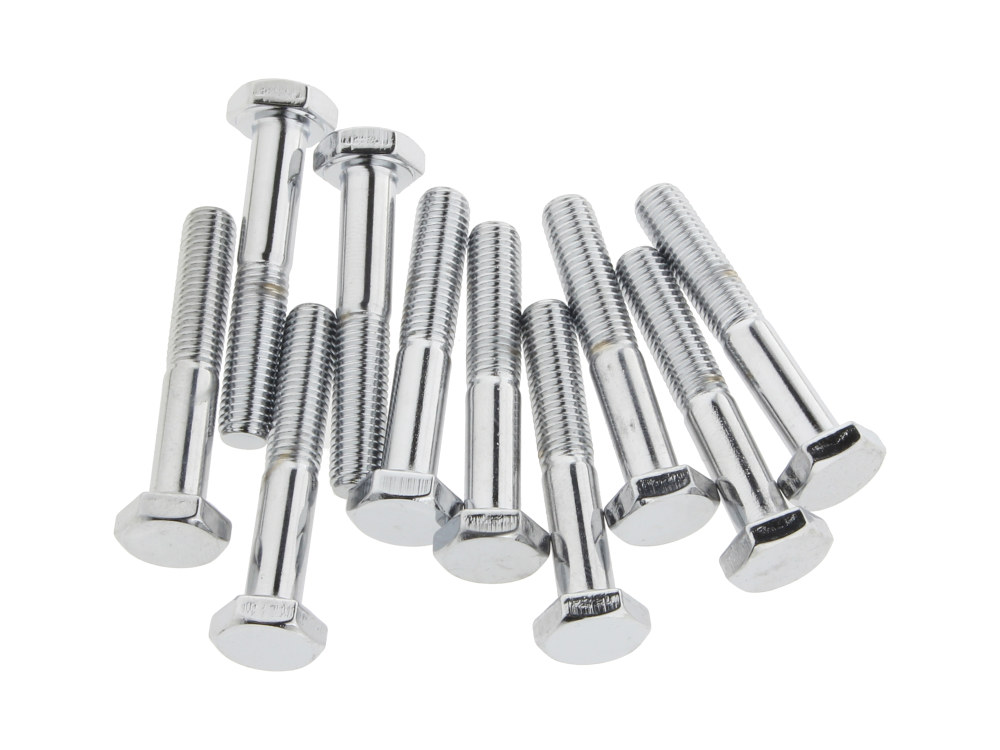 Colony Machine 1/4-28 x 1-1/2in. UNF Hex Head Bolts – Chrome. Pack 10.