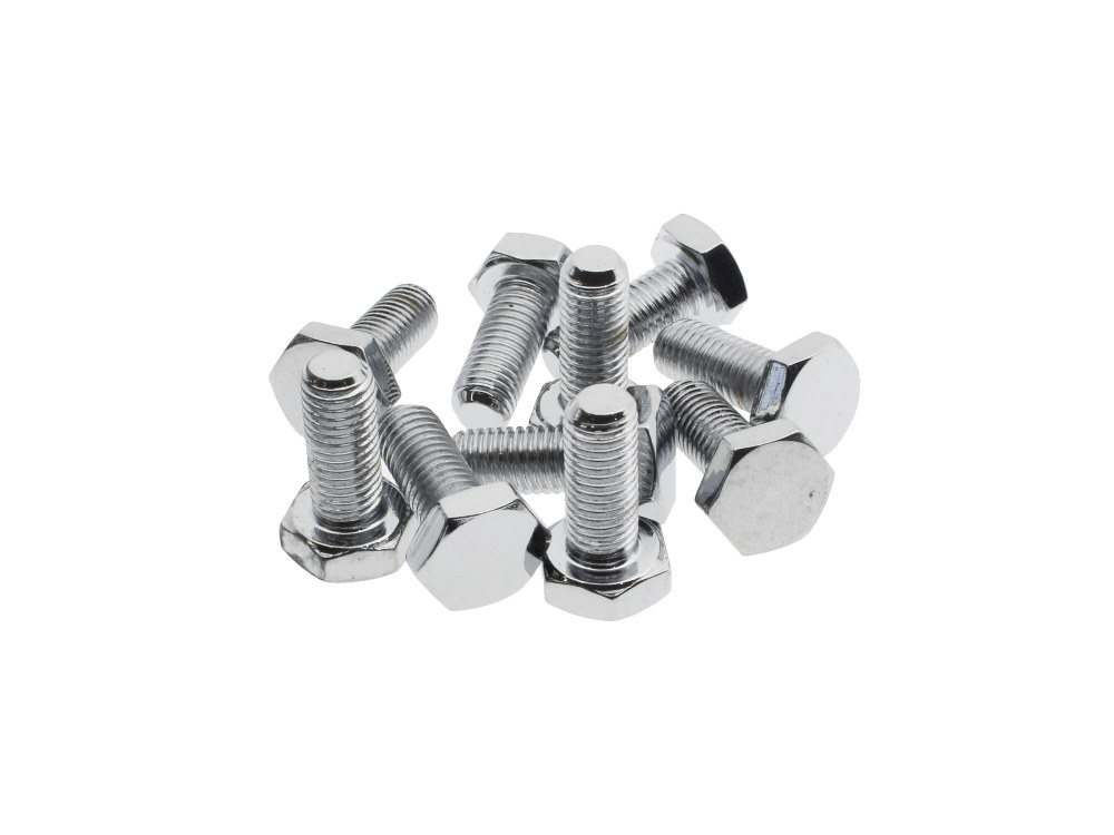 Colony Machine 1/4-28 x 5/8in. UNF Hex Head Bolts – Chrome. Pack 10.
