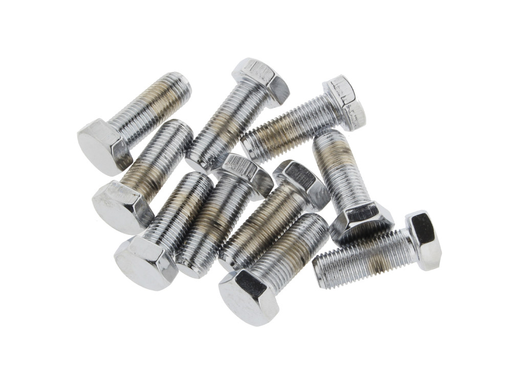 Colony Machine 3/8-24 x 1in. UNF Hex Head Bolts – Chrome. Pack 10.