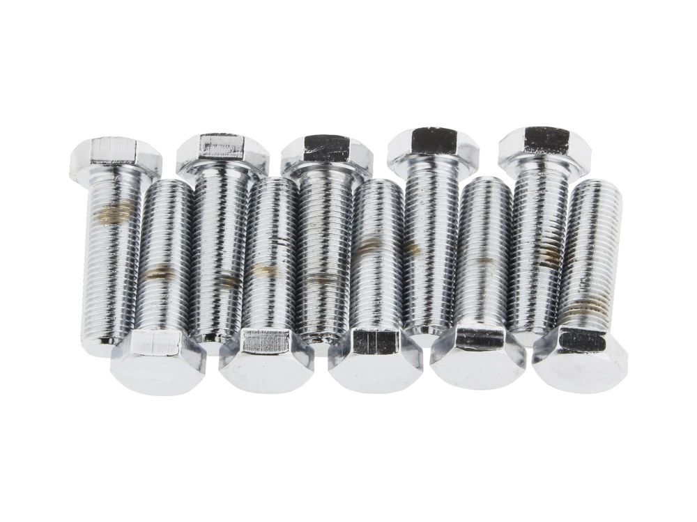 Colony Machine 3/8-24 x 1-1/4in. UNF Hex Head Bolts – Chrome. Pack 10.