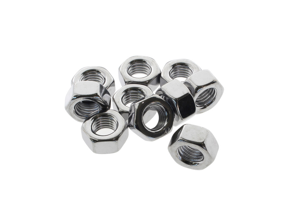 Colony Machine 5/16-24 UNF Hex Nuts – Chrome. Pack 10.