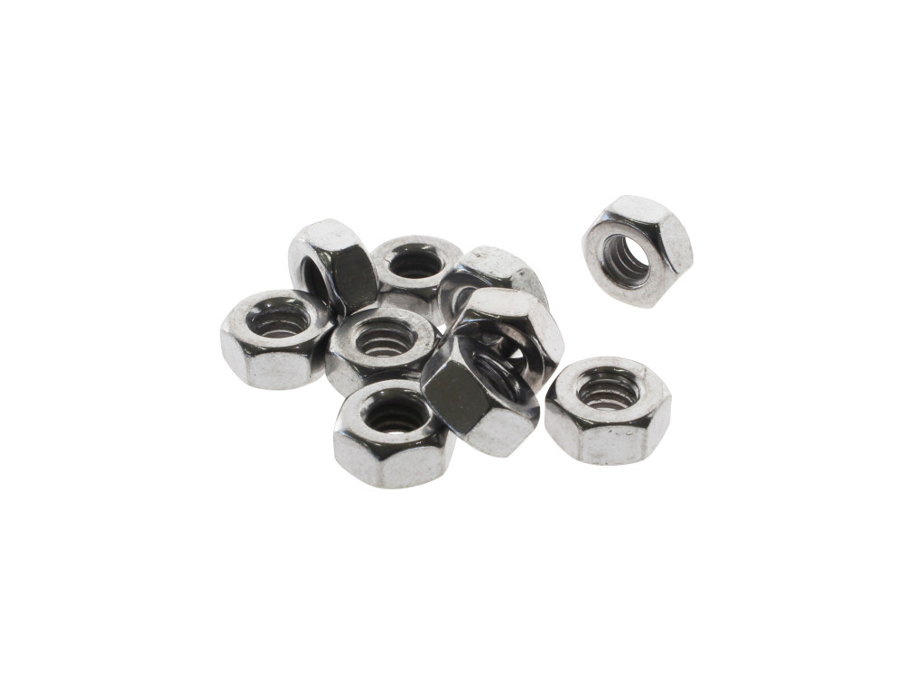 Colony Machine 1/4-20 UNC Hex Nuts – Chrome. Pack 10.