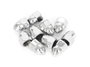 Colony Machine 7/16-20 UNF Acorn OEM Style Nuts – Chrome. Pack 10. Colony Machine 7/16-20 UNF Acorn OEM Style Nuts – Chrome. Pack 10.