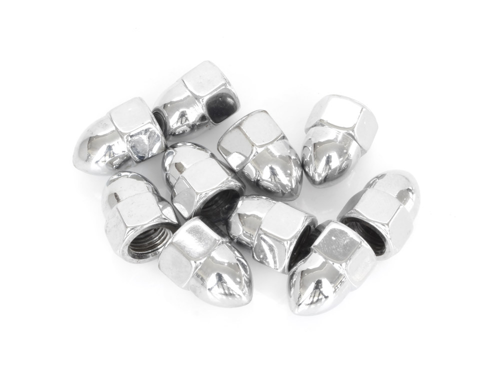 Colony Machine 7/16-20 UNF Acorn OEM Style Nuts – Chrome. Pack 10.