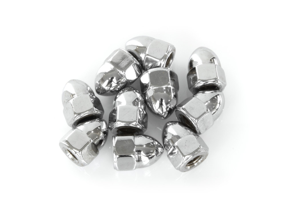 Nut; Acorn unf 1/4-28 Chr (Pk10)