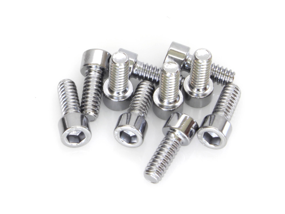 Colony Machine 10-24 x 1/2in. UNC Polished Socket Head Allen Bolts – Chrome. Pack 10.
