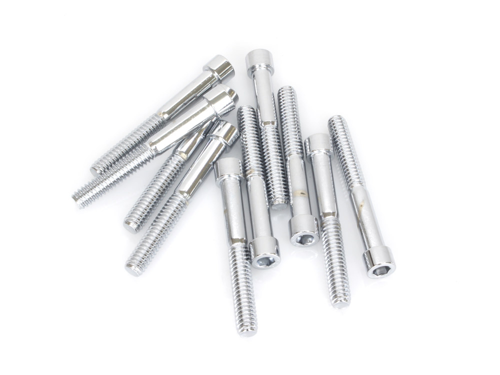 Colony Machine 1/4-20 x 2in. UNC Polished Socket Head Allen Bolts – Chrome. Pack 10.