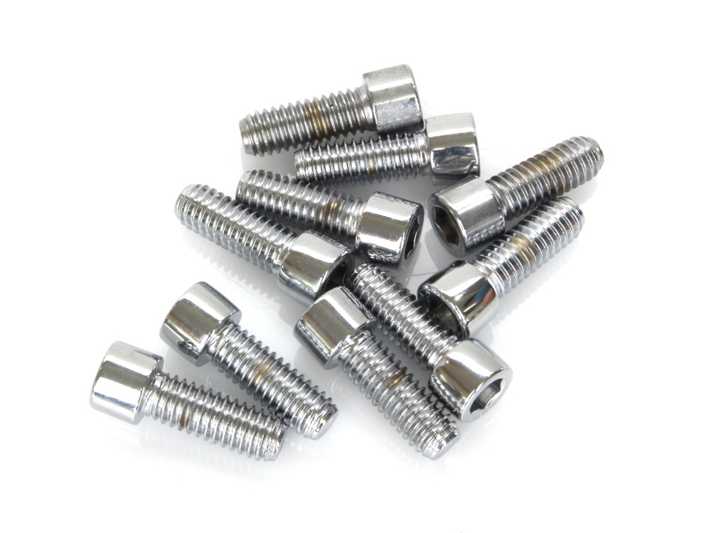 Colony Machine 5/16-18 x 7/8in. UNC Polished Socket Head Allen Bolts – Chrome. Pack 10.