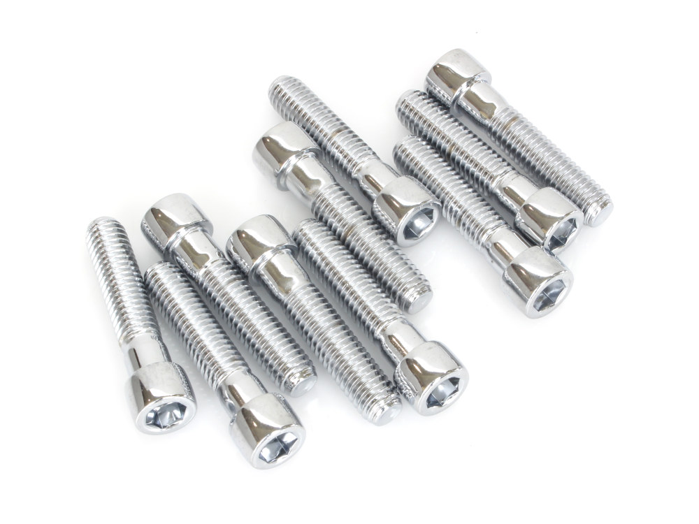 Colony Machine 3/8-16 x 1-3/4in. UNC Polished Socket Head Allen Bolts – Chrome. Pack 10.