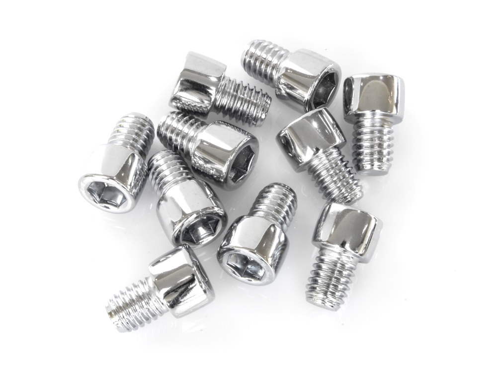 Colony Machine 3/8-16 x 1/2in. UNC Polished Socket Head Allen Bolts – Chrome. Pack 10.