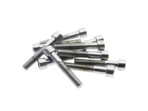 Colony Machine 1/4-24 x 1-7/16in. UNF Polished Socket Head Allen Bolts – Chrome. Pack 10. Colony Machine 1/4-24 x 1-7/16in. UNF Polished Socket Head Allen Bolts – Chrome. Pack 10.