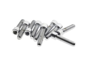 Colony Machine 1/4-28 x 1in. UNF Polished Socket Head Allen Bolts – Chrome. Pack 10. Colony Machine 1/4-28 x 1in. UNF Polished Socket Head Allen Bolts – Chrome. Pack 10.