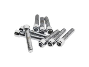 Colony Machine 1/4-28 x 1-1/4in. UNF Polished Socket Head Allen Bolts – Chrome. Pack 10. Colony Machine 1/4-28 x 1-1/4in. UNF Polished Socket Head Allen Bolts – Chrome. Pack 10.