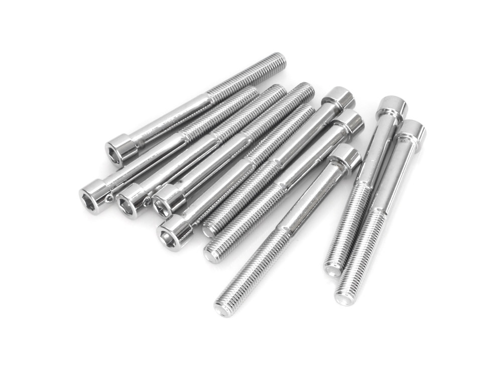 Colony Machine 5/16-24 x 3in. UNF Polished Socket Head Allen Bolts – Chrome. Pack 10.