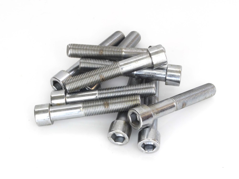 Colony Machine 3/8-24 x 2-1/4in. UNF Polished Socket Head Allen Bolts – Chrome. Pack 10.