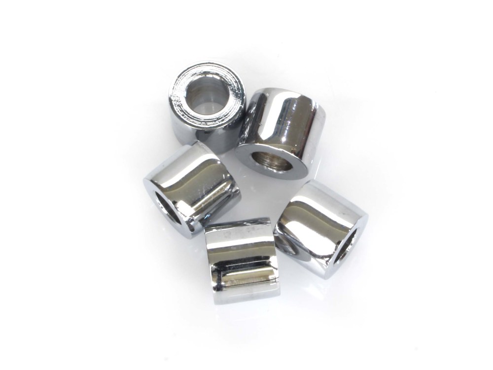 Colony Machine 5/16in. ID x 1/2in. Wide Steel Spacers – Chrome. Pack 5.