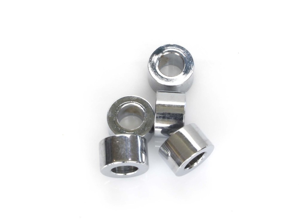 Colony Machine 5/16in. ID x 3/8in. Wide Steel Spacers – Chrome. Pack 5.