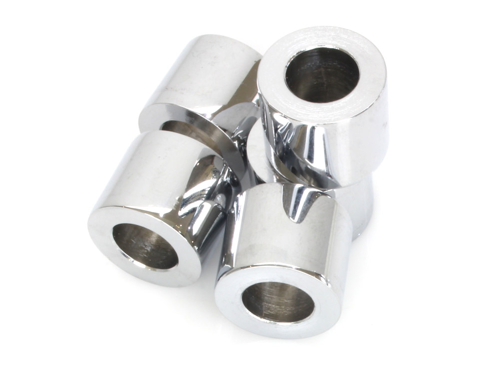 Colony Machine 1/2in. ID x 3/4in. Wide Steel Spacers – Chrome. Pack 5.
