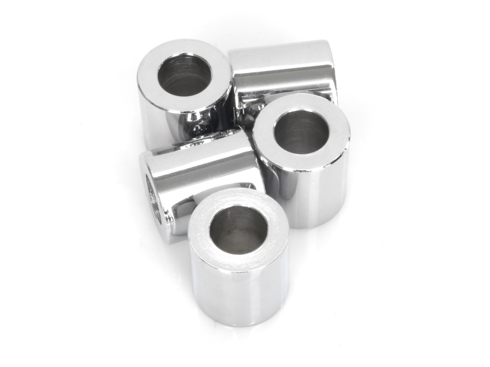 Colony Machine 1/2in. ID x 1in. Wide Steel Spacers – Chrome. Pack 5.