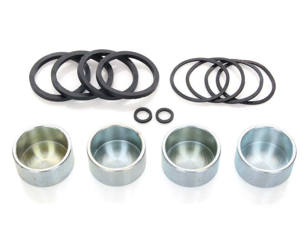 Cycle Pro Llc Front & Rear Caliper Rebuild Kit with Pistons & Seals. Fits Big Twin 2000-2007 & Sportster 2000-2003.