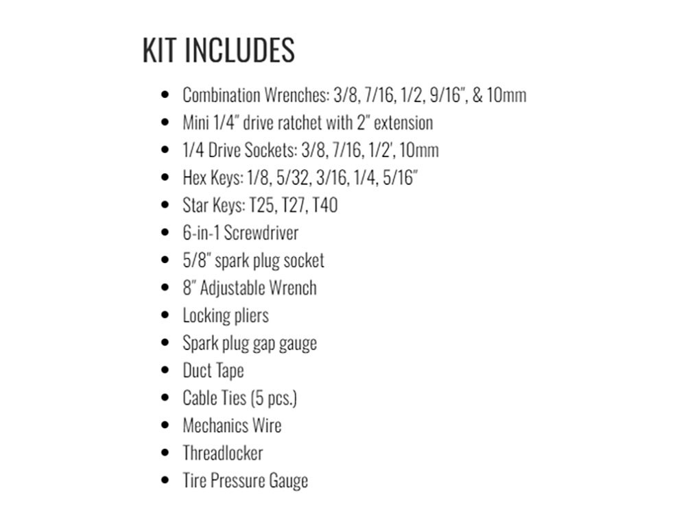 Tool Kit; RoadTech H3 for HD