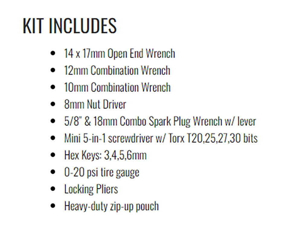 Tool Kit; SPEEDKIT for dirt bikes,