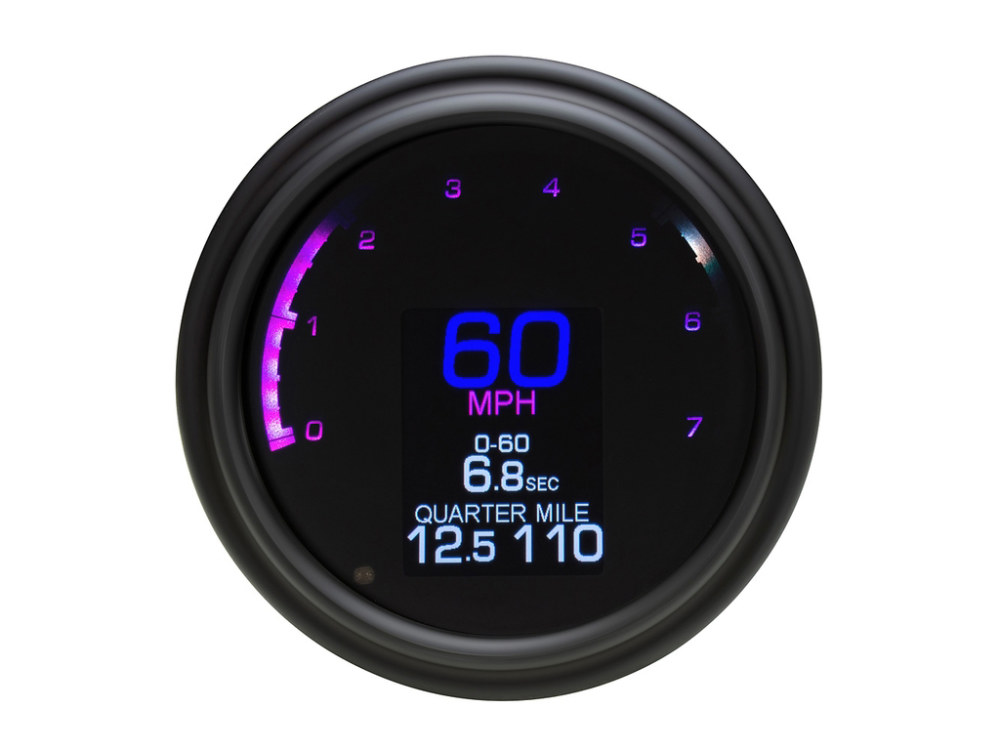 Dakota Digital 4-1/2in. Tank Mount KPH Speedometer with Tachometer – Black. Fits Big Twin 1936-2003.
