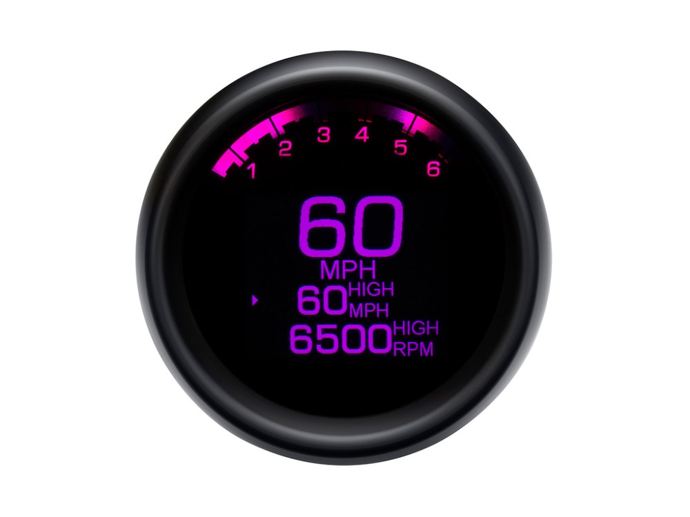 Dakota Digital 3-3/8in. Round KPH Speedometer with Tachometer – Black. Fits Dyna 2004-2011 & Sportster 2004-2013.