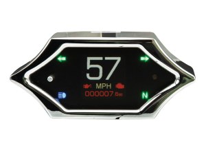 Dakota Digital 4-1/2in. x 2in. Spike KPH Speedometer – Chrome Dakota Digital 4-1/2in. x 2in. Spike KPH Speedometer – Chrome