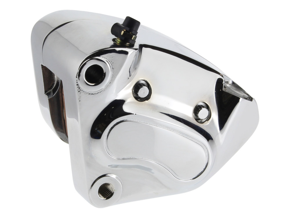 Daytona JAPAN OEM Style 4 Piston Front Left Brake Caliper – Chrome. Fits Big Twin 2000-2007 & Sportster 2000-2003.