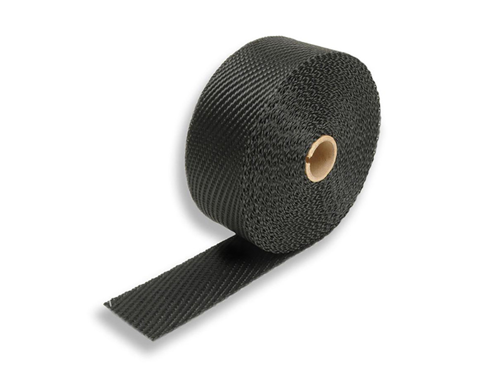 Design Engineering Inc Black Titanium Heat Wrap. 2in. Wide x 25 Foot Roll with Locking Ties.