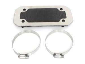 Design Engineering Inc 8in. Universal Flexible Exhaust Heatshield – Brushed / Onyx Black. Design Engineering Inc 8in. Universal Flexible Exhaust Heatshield – Brushed / Onyx Black.