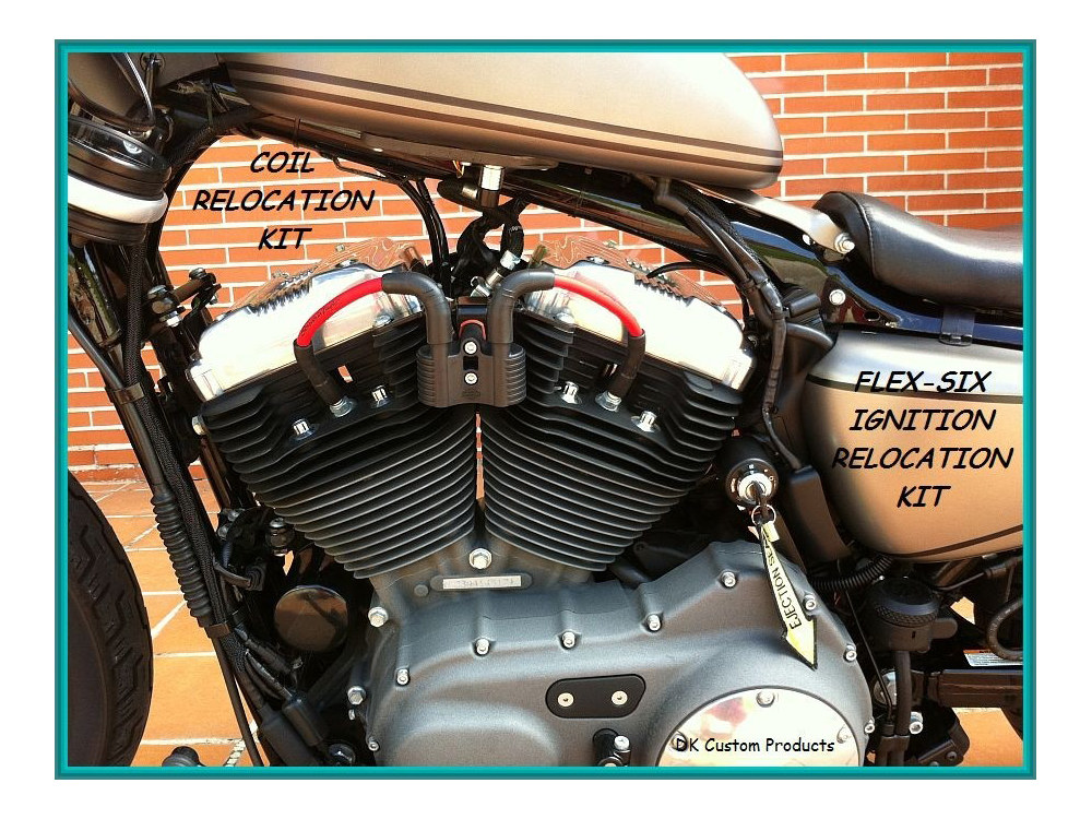 Custom DK Products Top Engine Mount with Coil Relocation. Fits Sportster 2007-2021.