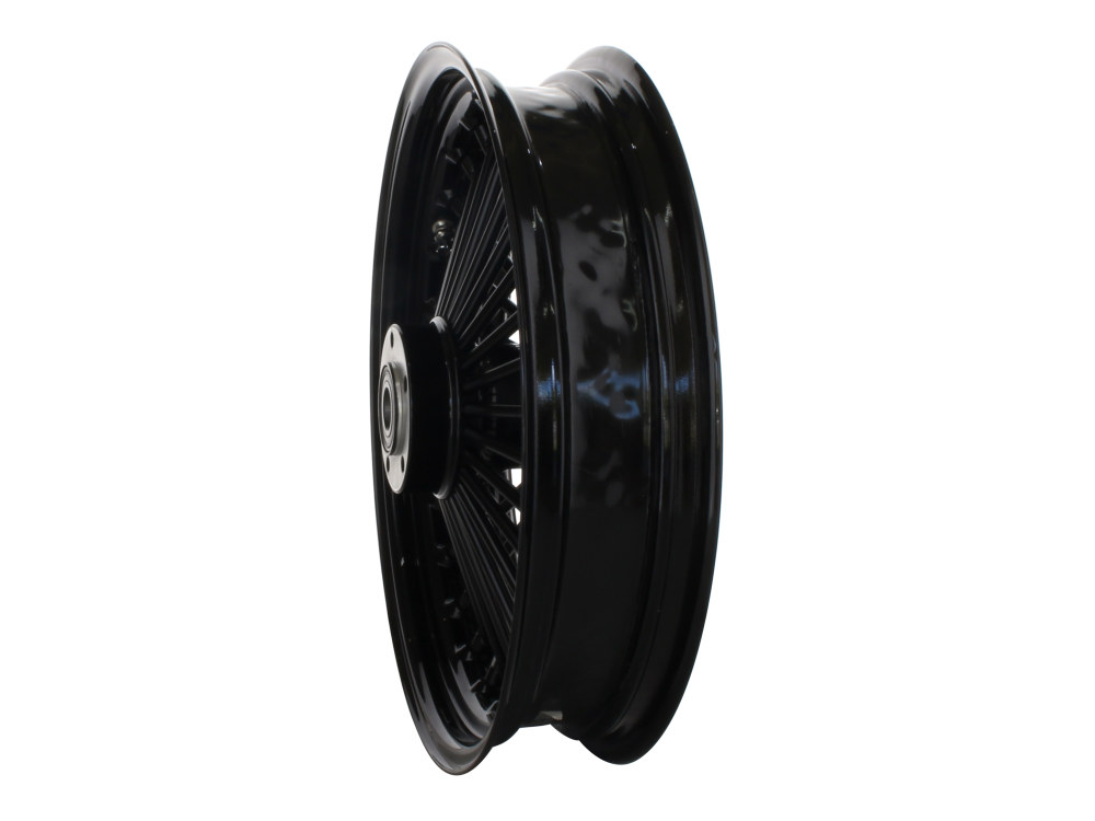 DNA Specialty 16in. x 3.5in. Mammoth Fat Spoke Rear Wheel – Gloss Black. Fits Softail 2011up.