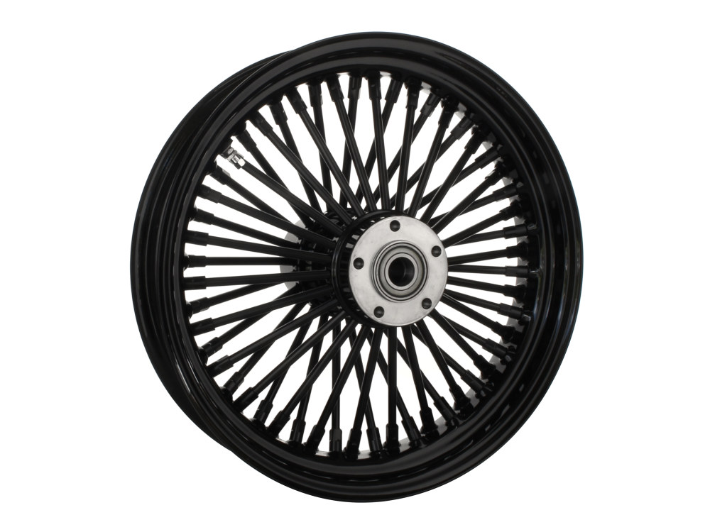 DNA Specialty 16in. x 3.5in. Mammoth Fat Spoke Rear Wheel – Gloss Black. Fits Softail 2011up.