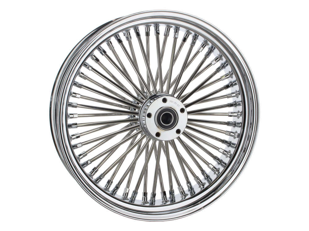 DNA Specialty 18in. x 4.25in. Mammoth Fat Spoke Rear Wheel – Chrome. Fits Dyna 2012-2017 & Sportster 2014-2021.