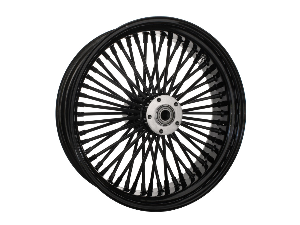DNA Specialty 18in. x 5.5in. Mammoth Fat Spoke Rear Wheel – Gloss Black. Fits Softail 2008up.