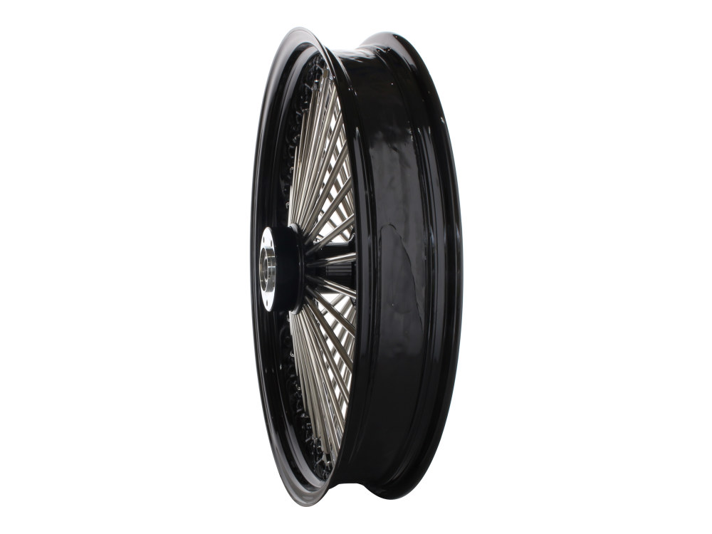 DNA Specialty 21in. x 3.5in. Mammoth Fat Spoke Front Wheel – Gloss Black & Chrome. Fits Touring 2008up