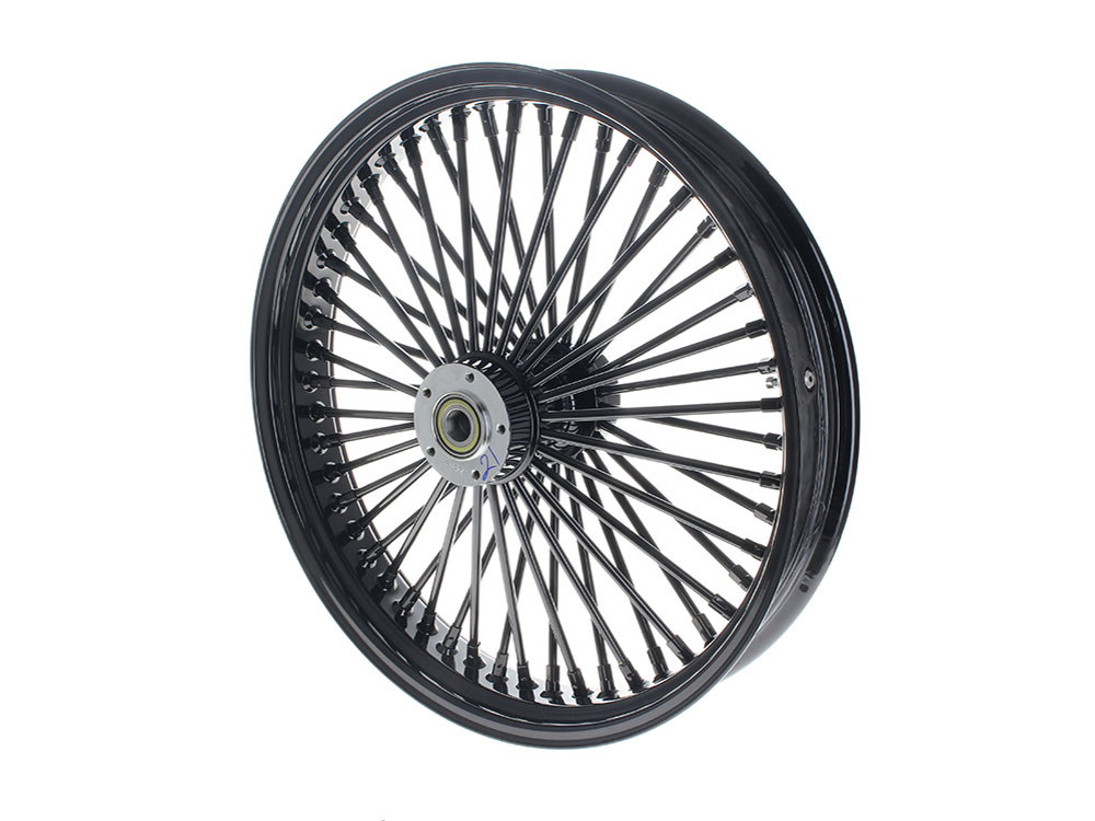 DNA Specialty 21in. x 3.5in. Mammoth Fat Spoke Front Wheel – Gloss Black. Fits Dual Disc Dyna Fat Bob 2012-2017 & CVO Pro Street Breakout 2016-2017