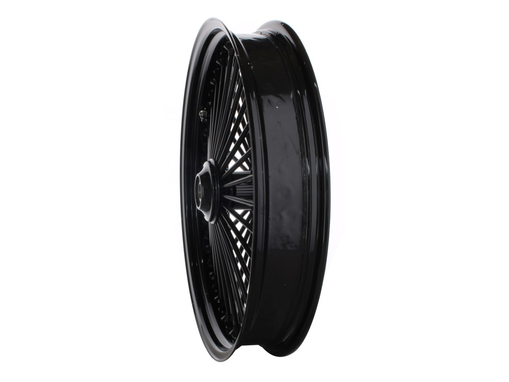 DNA Specialty 21in. x 3.5in. Mammoth Fat Spoke Front Wheel – Gloss Black. Fits Mid Glide Dyna 2012-2017 & FX Softail 2018up.