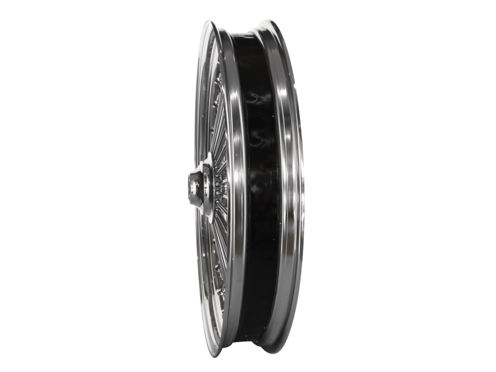 DNA Specialty 23in. x 3.5in. Mammoth Fat Spoke Front Wheel – Chrome. Fits Softail Heritage 2007-2010, Deluxe 2007-2010 & Fatboy 2008-2010