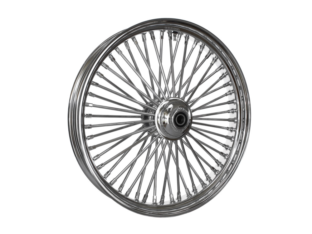 DNA Specialty 23in. x 3.5in. Mammoth Fat Spoke Front Wheel – Chrome. Fits Softail Heritage 2007-2010, Deluxe 2007-2010 & Fatboy 2008-2010