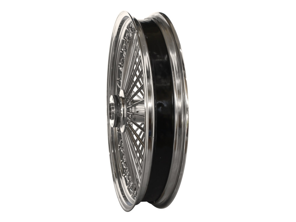 DNA Specialty 23in. x 3.5in. Mammoth Fat Spoke Front Wheel – Chrome. Fits Touring 2008up