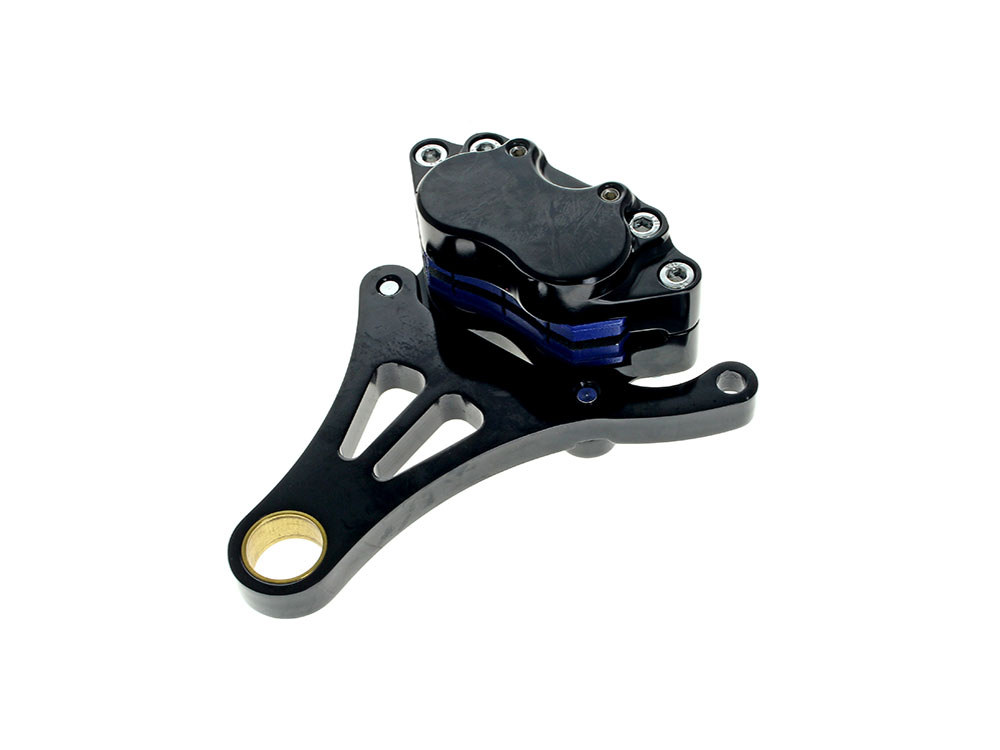 DNA Specialty Right Hand Caliper & Mounting Bracket – Black. Fits Custom Wide Springer with 3/4in. Axle & 11.5in. Disc Rotor.