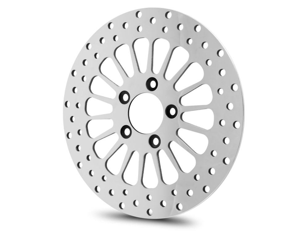 DNA Specialty 11.8in. Front Super Spoke SS2 Disc Rotor – Polished. Fits Dyna 2006-2017, Softail 2015up, Sportster 2014-2021 & Some Touring 2008-2023