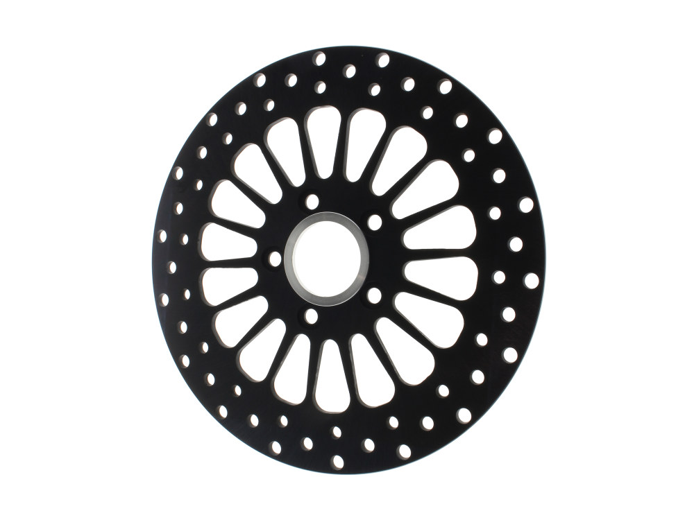 DNA Specialty 11.5in. Rear Super Spoke SS2 Disc Rotor – Black. Fits Big Twin 2000up & Sportster 2000-2010