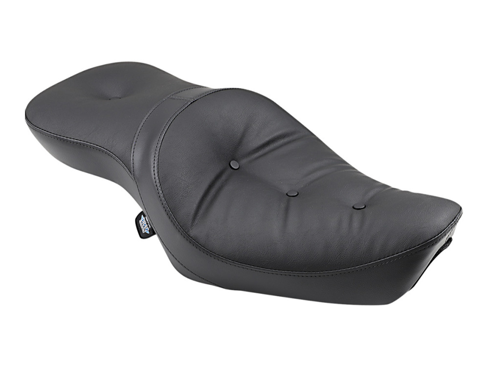 Drag Specialties Low Profile Dual Touring Seat with Pillow Stitch. Fits Sportster 1982-2003