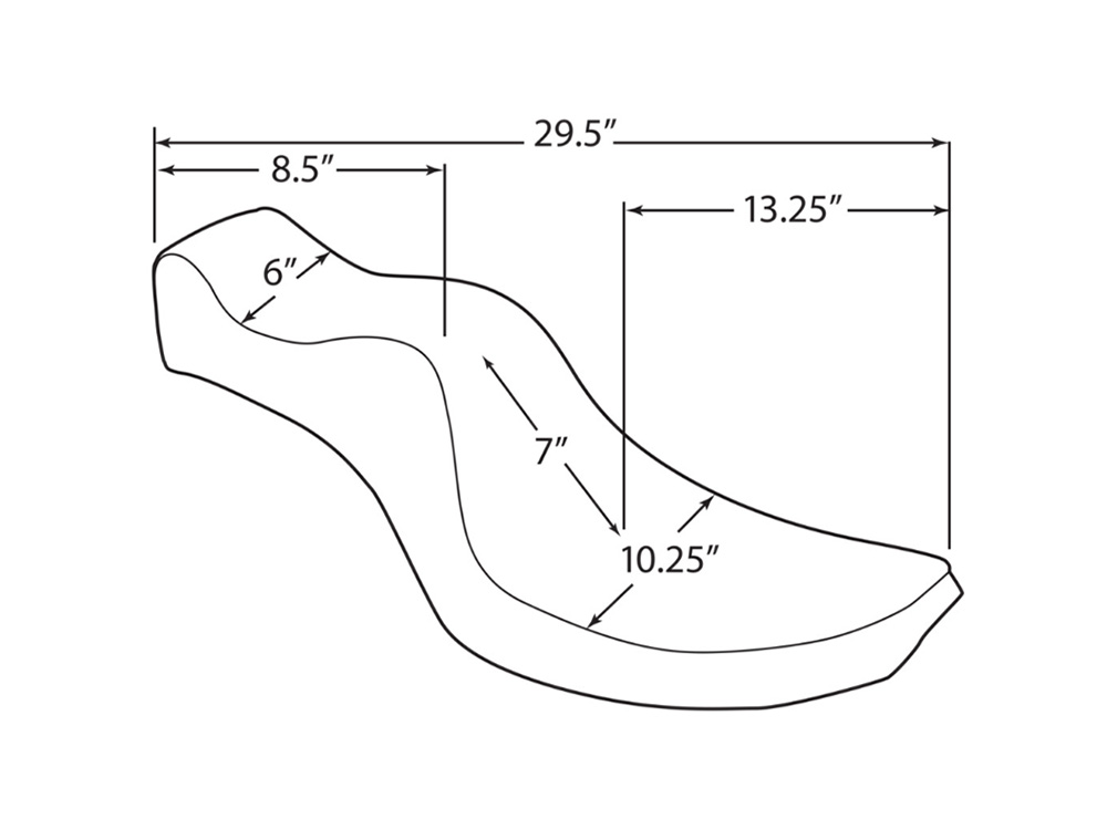 Drag Specialties Mini King & Queen Dual Seat. Fits Big Twin 1964-1984